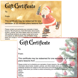 FREE Gift Certificate Templates