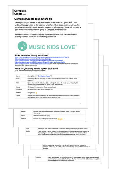 ComposeCreate Idea Share #2 - Piano Teaching Ideas